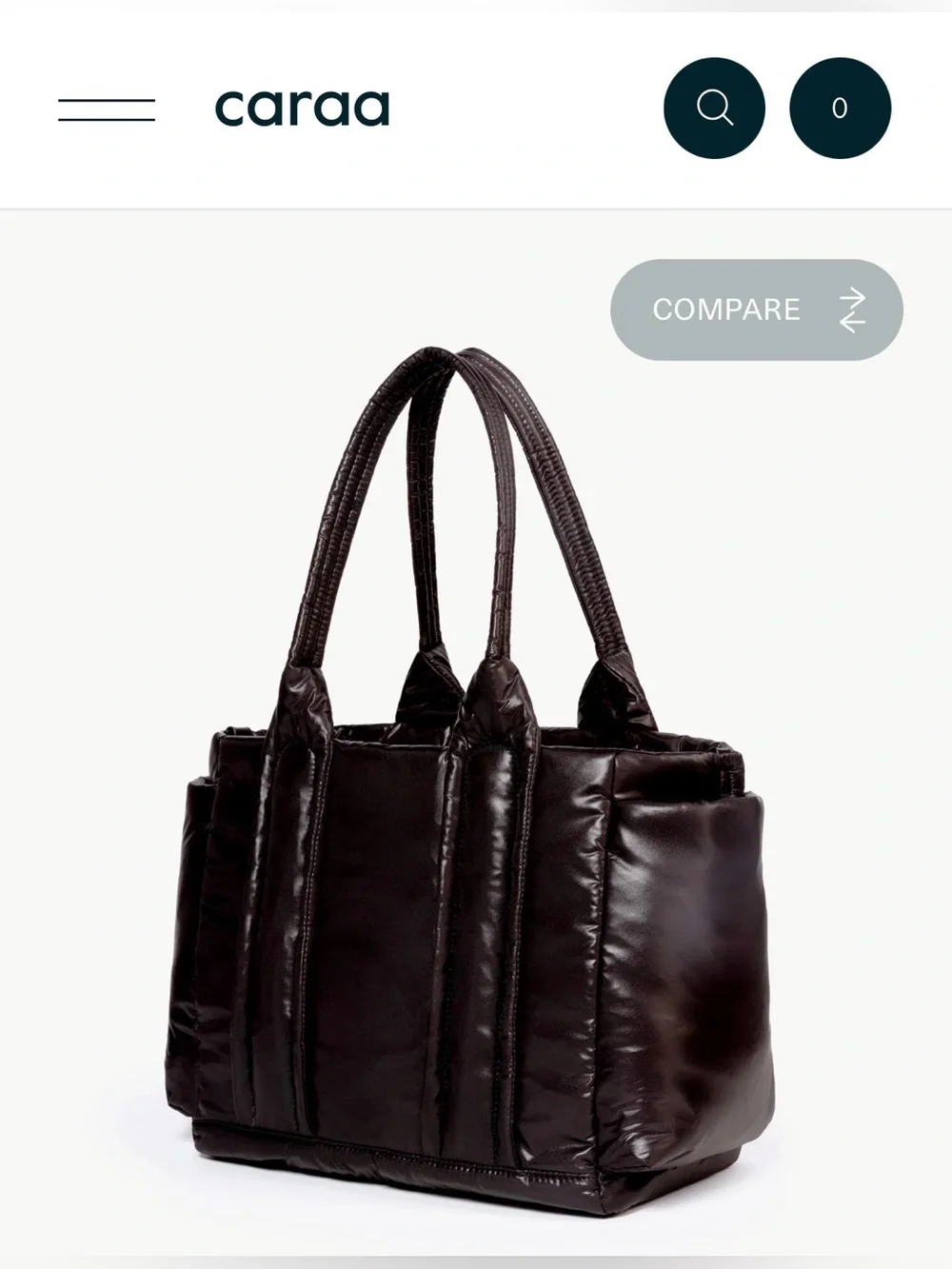 CARAA BABY TOTE COTTON IN BLACK